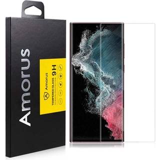 Samsung Galaxy S22 Ultra 5G Amorus 3D Curved Full Size UV Skærmbeskyttelse Hærdet Glas - 9H