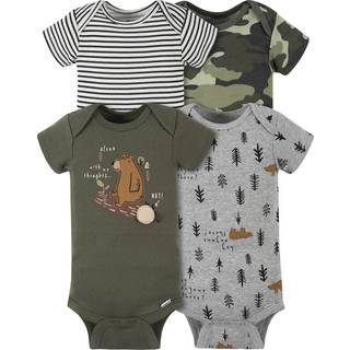 Gerber Baby Boys 4-Pack Short Sleeve Onesies Bodysuits Shirt Bear Green 0-3 m?neder os