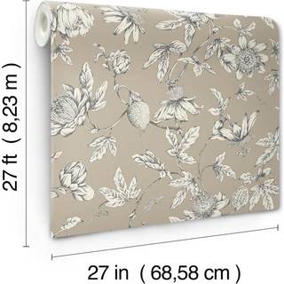 York Wallpaper Passion Flower Toile RT7852