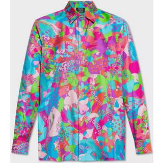 Versace x Dua Lipa Floral Summer silk twill shirt - blue - XS
