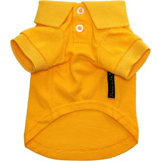 Parisian Pet Dog Poloshirts - ndbar bomuldsskjorte - Solid gul sommertrje - Button Up Collar Polo til store hunde 3XL