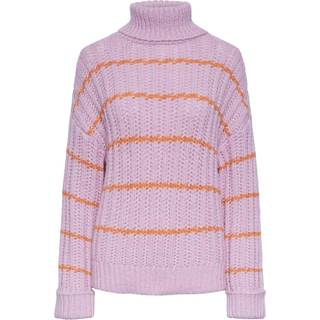 PIECES dame strik PCALEXANDRA - Pastel Lavender PERSIMMON ORANGE - XS
