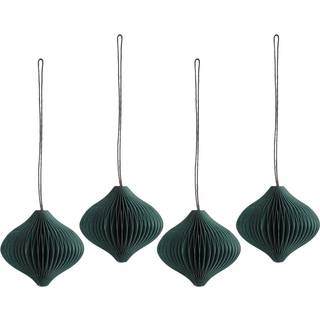 Scandi Living Onion juletræskugler 4-pak Forest Green