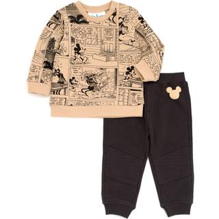 Disney Mickey Mouse Goofy Infant Baby Boys Fleece Sweatshirt and Pants Set Brown/Gray 18 måneder