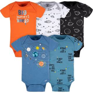 Gerber Baby Boys 5-Pack Kortrmet Variety Onesies Bodysuits Space Newborn
