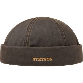 Stetson Stetson Docker Cap CO/PES Brunt Oilskin Look, 55 (S) / Brun / Docker Cap