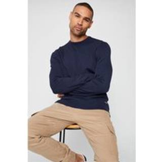 Threadbare Threadbare Navy Blue Crew Neck Knitted Jumper
