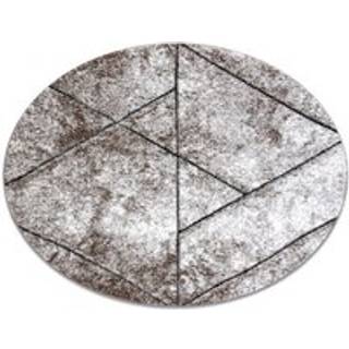 Tæppe moderne COZY 8872 Hjul Wall, geometrisk, trekanter - Strukturelle, to niveauer af fleece brun cirkel 160 cm