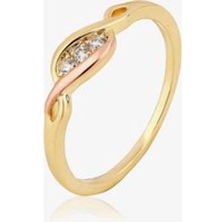 Past Present Future® 9ct Solid Gold Ring with Diamonds
