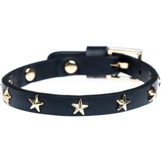 DARK Leather Star Stud Bracelet Mini Black
