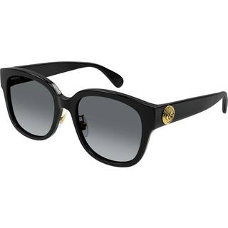 Gucci Kvinde Gucci GG1409SK 001 Solbriller Acetat Sort Grå Cat Eye Skygge