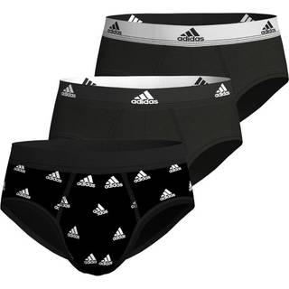 adidas 3-pak Active Flex Cotton Brief CL1 - Black/White - Medium