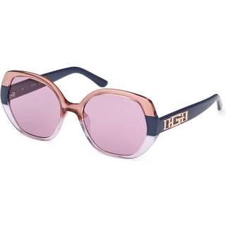 Guess Kvinde GU7911 92Y Solbriller Injiceret Blå Violet Geometrisk Normal