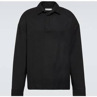 The Frankie Shop Dennis polo woven sweater - black - EU 48