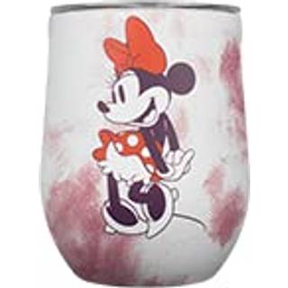 Corkcicle Disney 12 Ounce Triple Isoleret rustfrit stål Stamless rejsekop med låg og silikonebund til varme og kolde drikkevarer Minnie Tie Dye D