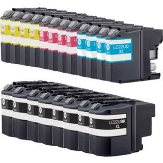 Kompatible blækpatroner Brother LC 22U, 10 stk. rabatpakke 322 ml