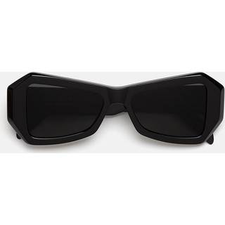 Retrosuperfuture Unisex IJI Tempio Black Solbriller Acetat Sort Sort Geometrisk Normal