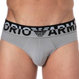 Emporio Armani Megalogo Cotton Briefs - Stone