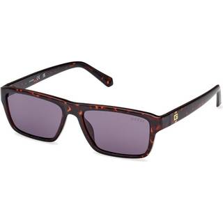 Guess Mand GU00085 52Y Solbriller Injiceret Dark Havana Violet Firkantet Normal
