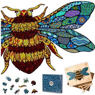 Jigsaw -g?der til voksne XL 321 Piece (19.7 """" X9.7 """") - Bumblebee Wooden Jigsaw Puzzle For Voksne af det forundrede tr?