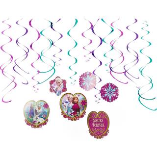 Amerikanske hilsener frosne h?ngende hvirveldekorationer 12-t?lling