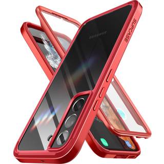 SOPCASE Unicorn Beetle Pro Slim Transparent Protective Case for Samsung Galaxy S22 Plus 5G (2022) Metallisk r?d