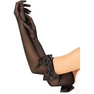 Leg Avenue Opera Length Bow Top Gloves 2044 Black