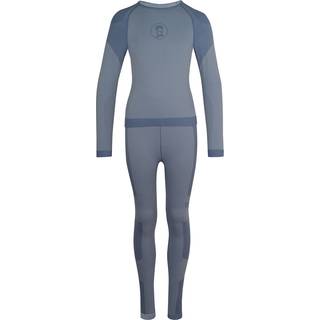 Trollkids Kid's Hemsedal Baselayer Set Syntetisk undertøj Børn størrelse 92 farve grå