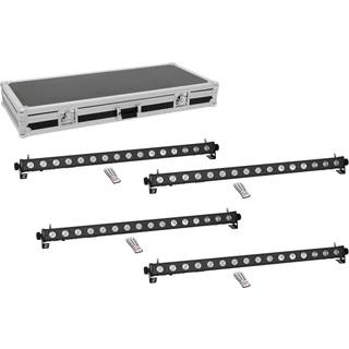 Eurolite Set 4x LED PIX-16 QCL Bar + Case TILBUD NU