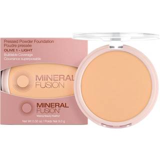 Mineral Fusion Pressed Powder Foundation Olive 1 - Let hud m/gr?nlig undertoner Alder Defying Foundation Makeup med mat finish Talc Free Face Pow