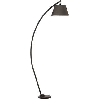 Gulvlampe Sinea, sort/sort, højde 110 cm, jern, tekstil