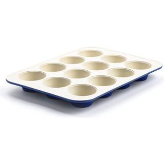 Greenlife Bakeware Sunde keramiske nonstick 12 Cup Muffin and Cupcake Baking Pan Pfas-Free Blue
