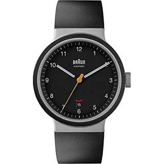 Braun Prestige Automatic Black Dial Black Rubber Strap Men’s Watch BN0278BKBKG