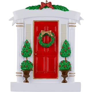 Red Door Personaliseret julepynt - Nyt hjem Ornament - Husopvarmning gave til v?rtinde - Vores f?rste jul i nyt hjem Ornament 2021