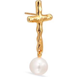 Jane Kønig Mary Stud Ørering Single 18 kt. Forgyldt Sølv MSP-AW23-G - Dame - 925 Sterling Silver