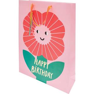 Paper Poetry Geschenktüte XL Blumen Happy Birthday 33x45x10cm