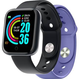 Celly TrainerBeat Smartwatch (2 armbånd) - Sort + lilla