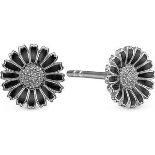 Christina Jewelry Marguerite black Ø8mm sølv ørestikker