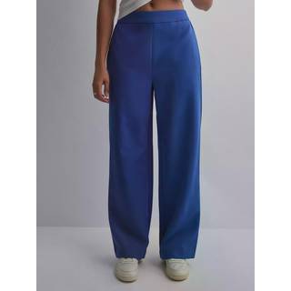 Pieces Bossy HW Wide Plain Pant Mazarine Blue S/32