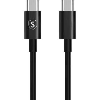 SiGN Hurtigopladningskabel USB-C til USB-C 60W, 3A, PD, 0,25m - Sort