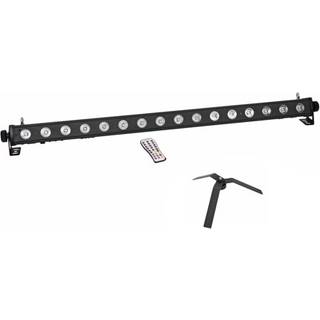 Eurolite Set LED PIX-16 QCL Bar + FS-4 Floorstand, Steel, black TILBUD NU