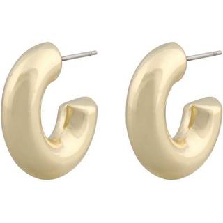 Snö Of Sweden Sevilla Big Oval Earring Plain Gold 20 mm