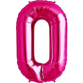 Folienballon Zahl 0 Pink