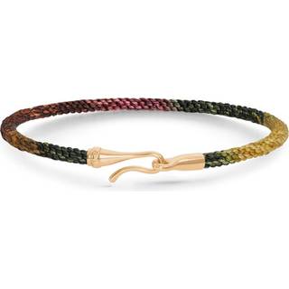 OLE LYNGGAARD COPENHAGEN Life armbånd i plum nylon med guld krog - 15 cm