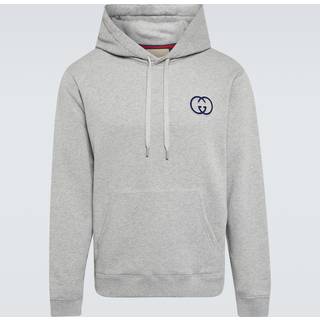 Gucci Interlocking G cotton jersey hoodie - grey - EU 44