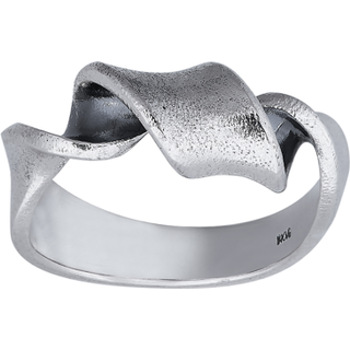 Siersbøl Shape ring i sølv snoet - mat og oxyderet 7mm - Str. 54