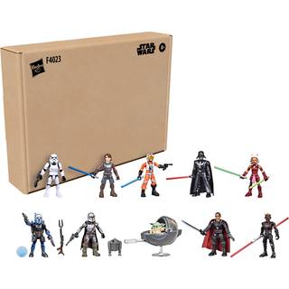 Star Wars Mission Fleet 2,5-tums skala Action Bild 10-pack 19 Tillbehör med Darth Vader Luke Skywalker och Grogu åldrar 4 och uppåt (Amazon Exclu
