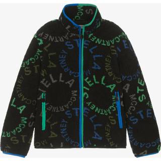 Stella McCartney Kids Logo fleece jacket - black - Y 4