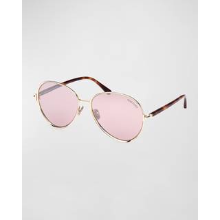 Tom Ford FT1028 RIO 32Z 59 Solbriller Kvinder Guld - Shiny Rose Gold - 59mm
