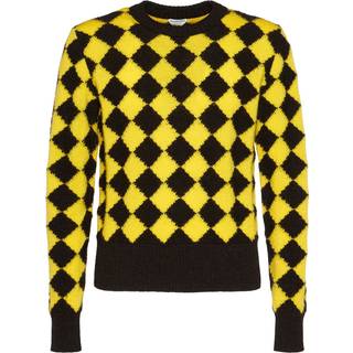 Bottega Veneta - Logo-Appliquéd Argyle Intarsia Wool Sweater - Men - Yellow - L